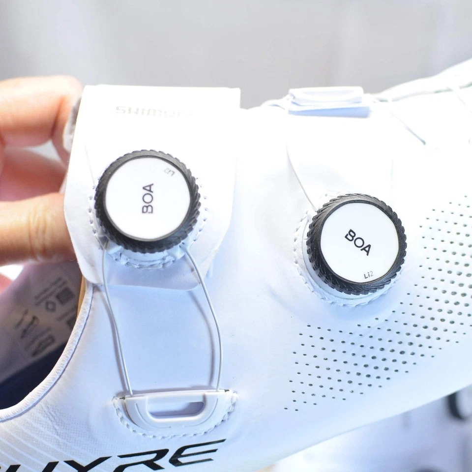 Zapatos de ciclismo Shimano S-Phyre RC903 talla EU 44 US 10 grandes AMPLIOS blancos Foto 4 de 4