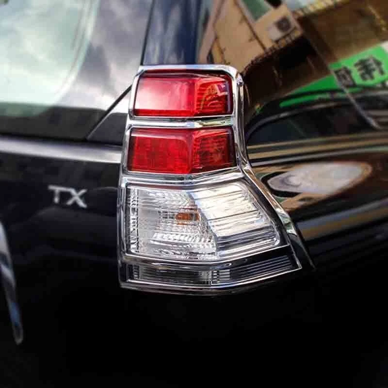 Cubierta de moldura de lámpara de luz trasera de cromo ABS 2 piezas para Toyota Prado FJ150 2010-2013 Foto 4 de 4