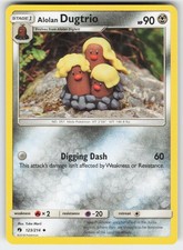 Alolan Dugtrio 123/214 Uncommon Lost Thunder Pokemon Near Mint on eBay