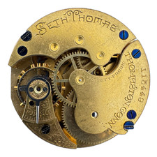 Antique 6s 1893 Seth Thomas 11j Mechanical Hunter Pocket Watch Movement 122 USA