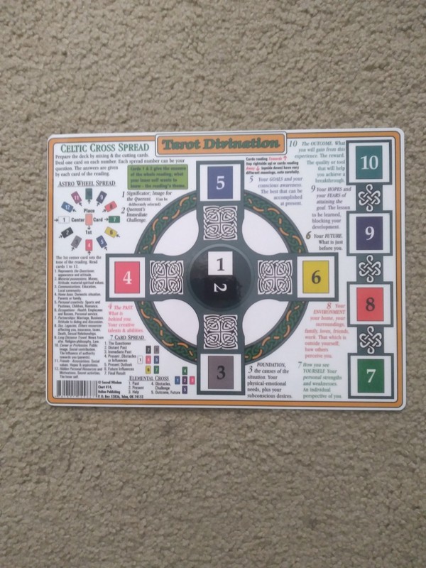 Tarot Divination Double-Sided Laminated Chart: Layouts & Explanations!