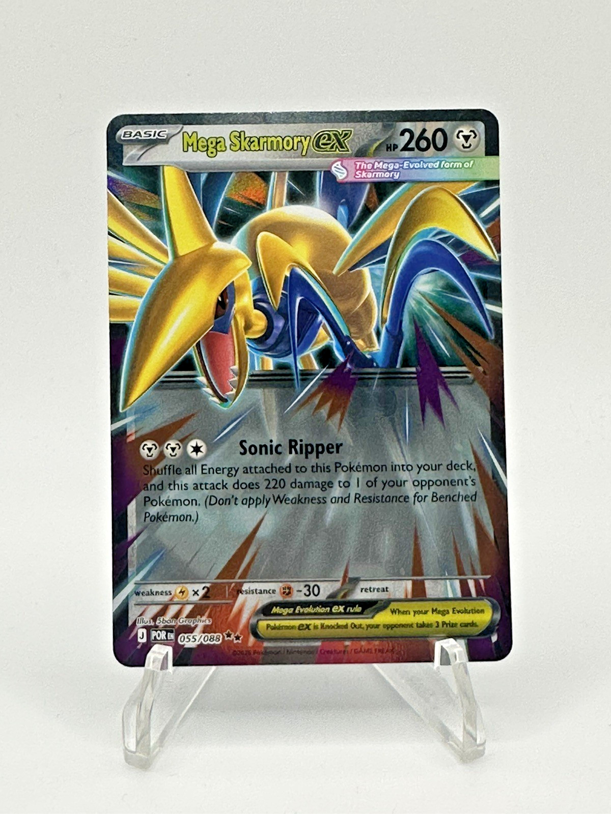 Pokémon TCG Mega Skarmory Ex 55/88 Double Rare Perfect Order NM