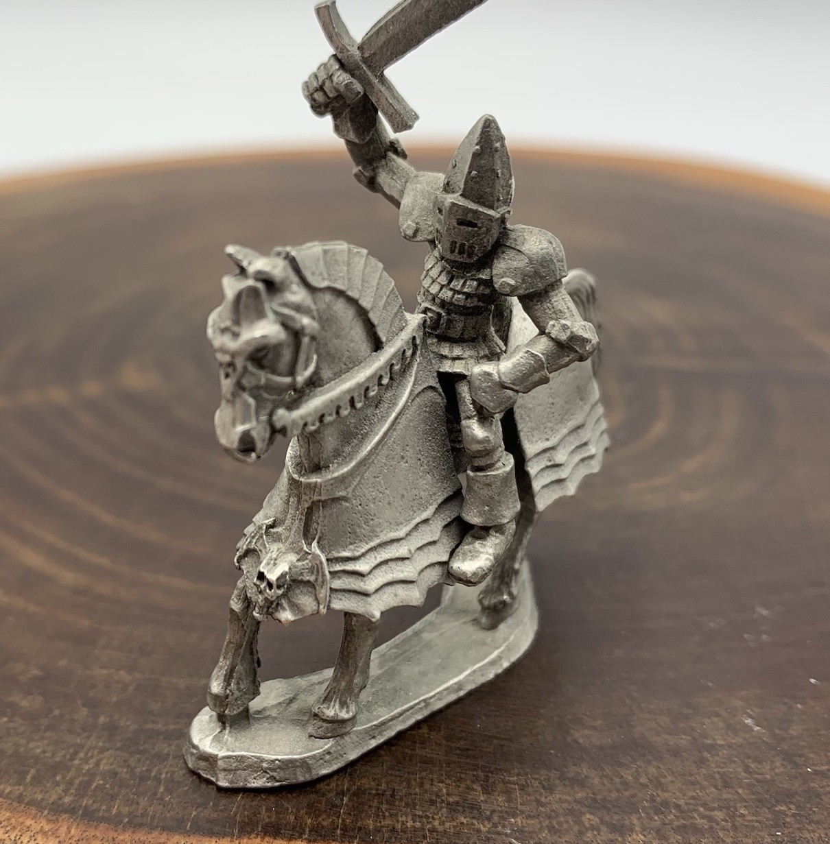 Ral Partha Mounted Knight With Warhorse Pewter Miniature Vtg 1986 Fantasy D&D