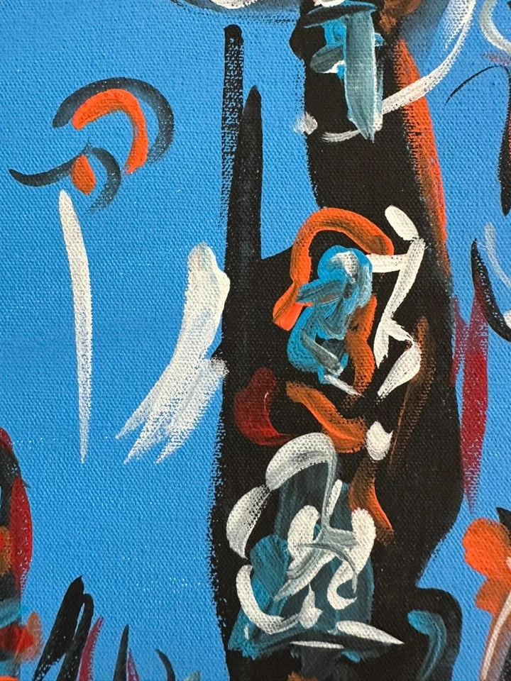 JACKSON POLLOCK pintura al óleo sobre lienzo, de colección estampada firmada Foto 4 de 4