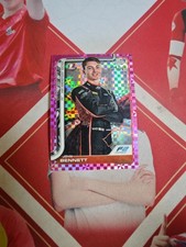 2025 Topps Chrome Formula 1 Pink Checker Flag Refractor 1st John Bennett /250