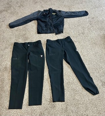 2 Pairs Macron Referee Officiating Pants And 1 Shower Jacket With Hood Size L