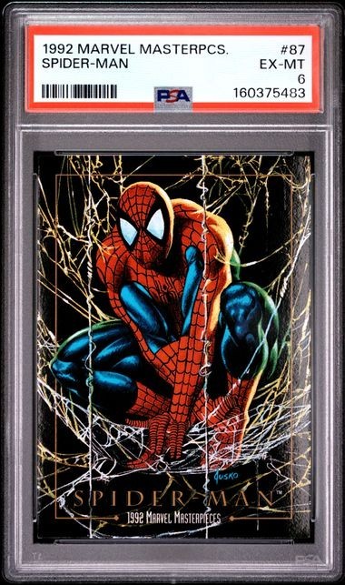 1992 Marvel Masterpieces #87 Spider-Man : PSA 6