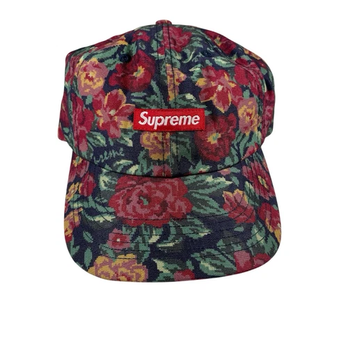Chapeau Suprême Floral Petite Boîte Logo Cordura Tissu USA Skate Streetwear Réglable
