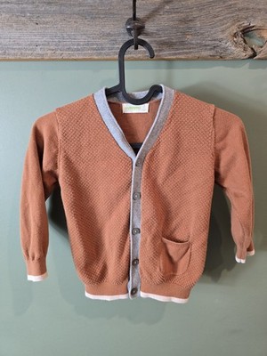 brown V-Neck Cardigan | AIMAMA toodler boy 4T sz