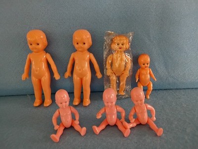 IRWIN USA,HONG KONG, W.GERMANY DOLLS LOT HARD PLASTIC VINTAGE 1950's-'60's 