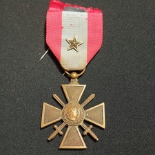 W15/2/26 (REF34447) Médaille militaire croix de guerre TOE french  MEDAL