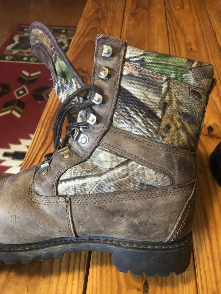 Field & Stream leather/camo Hunting Boots Goretex thinsulate mens size 9 - Image 4 of 4