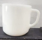 Vtg Federal Milk Glass Coffee Mug D Handle White Heat Proof Tea Cup USA 3 1/4”