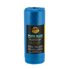 48" Wide x 88' Long Roll of Pure Blue Pre-Folded Making Film, Overspray Sheeting