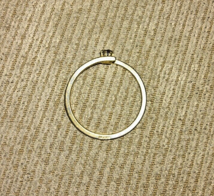 VINTAGE AVON RUBY BIRTHSTONE RING ASYMMETRICAL PR… - image 5