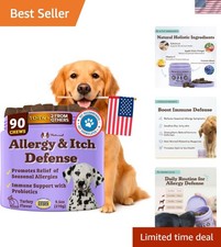 Itch Relief Chews for Dogs - Probiotics  Colostrum for Digestive Health, 90 ct
