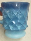 Anchor Hocking Fire King Kimberly Mug Blue Diamond Ombre Pattern Coffee Cup — photo 4