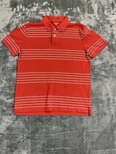 Old Navy Mens Red Striped Polo Shirt Classic Fit Size M