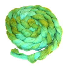 Shades Of Green Needle Felting Spinning Wool Fiber Roving 4.3 oz. - NEW (#30)