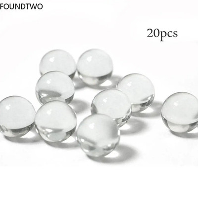 20pcs Transparent Solid Glass Marbles 10/14/16mm Slingshot & Games - NEW