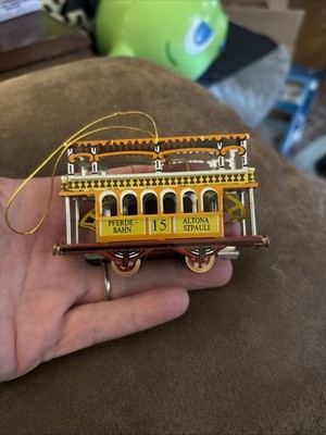 VTG Christmas Ornament Trolley Pferde-Bahn 15 Altona-Stpauli Schylling Germany