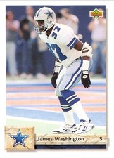 James Washington 1992 Upper Deck #571 Dallas Cowboys