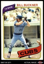 1980 Topps #135 Bill Buckner Cubs 6 - EX/MT