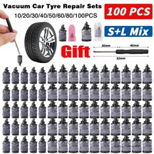 Tyre Repair Rubber Nail Kit Universal Car Bike Motorcycle Puncture Plug 100pcs