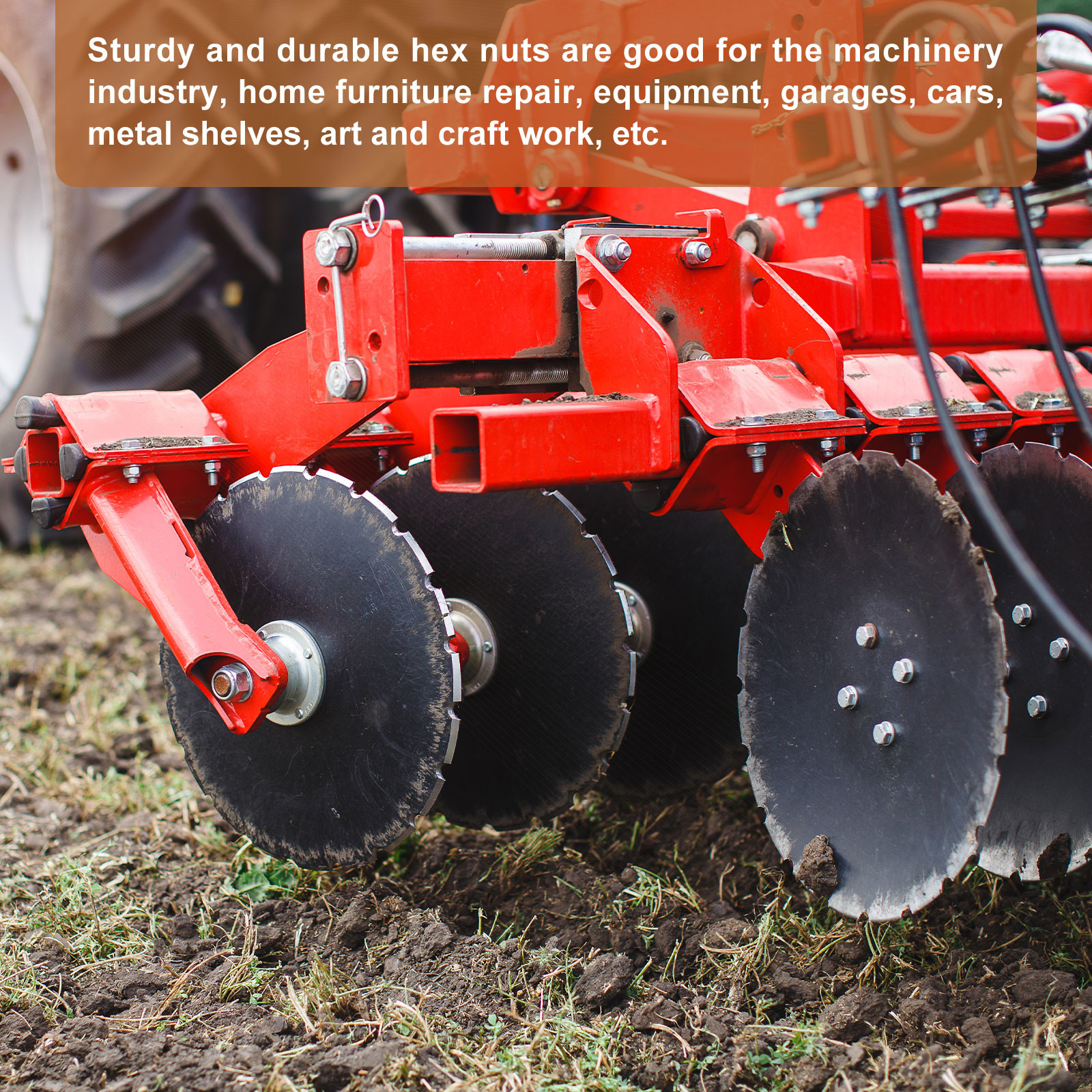 8Pack M10x1mm(DxL) Hex Nuts 304 Stainless Steel Hexagonal Nuts Silver Tone