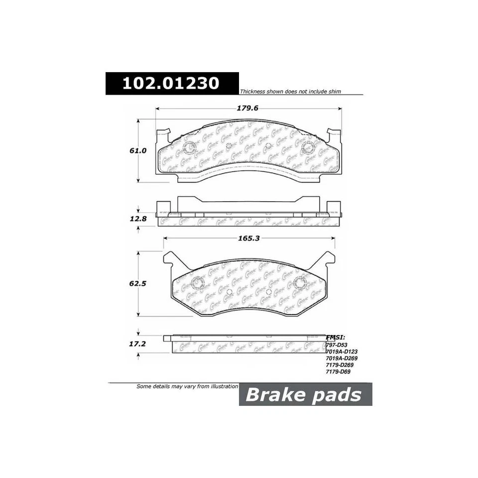 Front Centric OE Brake Pads and Rotors Kit for Dodge B100 Van Dodge 1973-1974 - Image 4 of 4