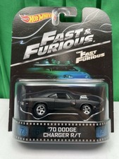 Hot Wheels Fast & Furious '70 Dodge Charger R/T Black Diecast Car BDT95 2013 New