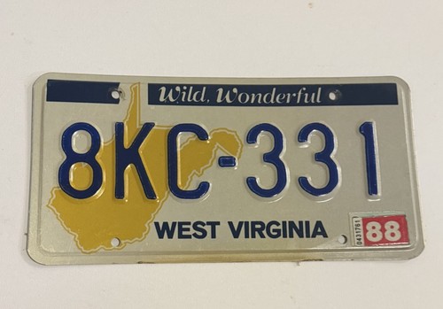 West Virginia Wild Wonderful 1980’s Vintage  license plate