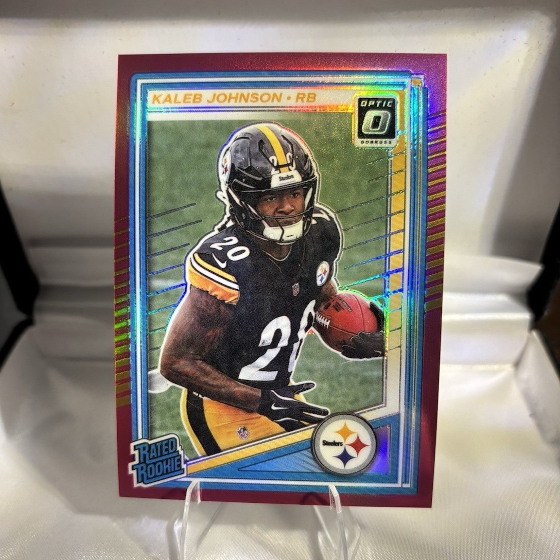 Panini Donruss Optic 2025 Kaleb Johnson Rated Rookie Steelers #232 Card
