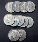 Lot of Eleven (11)  40% Silver Kennedy Half Dollar JFK 1966, 1967, 1969D