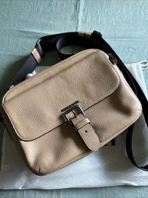 COACH Umhängetasche Crossbody Taupe Leder , TOP-Zustand