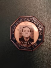 VINTAGE TODD SHIPYARDS CORP BROOKLYN NY EMPLOYEE ID  BADGE METAL 1940’s WWll