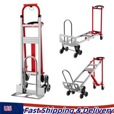 3-in-1 Aluminum Convertible Hand Truck Stair Climbing Cart Utility Carts Dolly