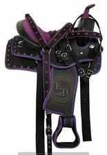 Western Barrel Synthetic Cordura Horse Saddle with all set incuding saddle pad