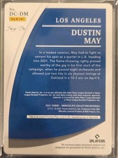 2021 Panini Immaculate #DC-DM Dustin May 1/1 Dual Patch Auto Printing Plate L.A.