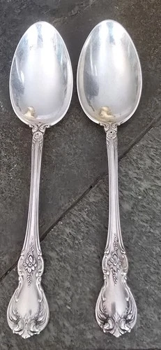 2-Towle Old Master Sterling Silver Teaspoons 6"