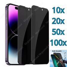 Privacy Screen Protector Tempered Glass Lot For iPhone 16 15 14 13 12 11 Pro XR