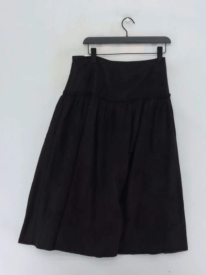 Nicole Farhi Women's Maxi Skirt UK 12 Black 100% Cotton Long Maxi - Image 2 of 4