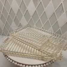 Set Of 2 Vintage 1950s Hazel Atlas Glass Sip Snack and Smoke Ash Tray