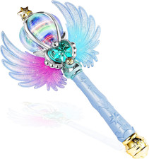 Light up Snowflake Wand with Spinning Leds and Sound Magic Princess Toys