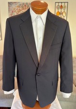 Stunning Hickey Freeman Mens Black Tuxedo Suit Jacket Size 42 43 44 R Excellent 