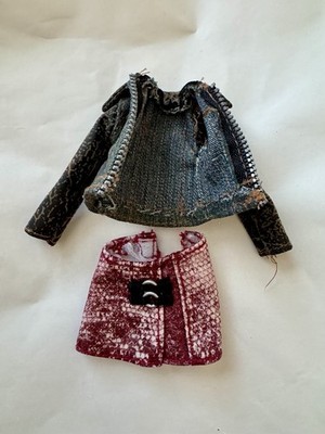 BRATZ Outfit Skirt /COAT JACKET MODEL BEHAVIOR FASHION PACK 2004 DENIM BLUE JEAN