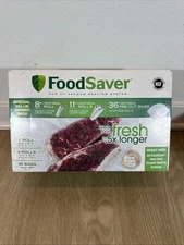 FoodSaver Special Value Vacuum Seal Combo Pack 8" & 11" Rolls 36 Pre-Cut Qt Bags