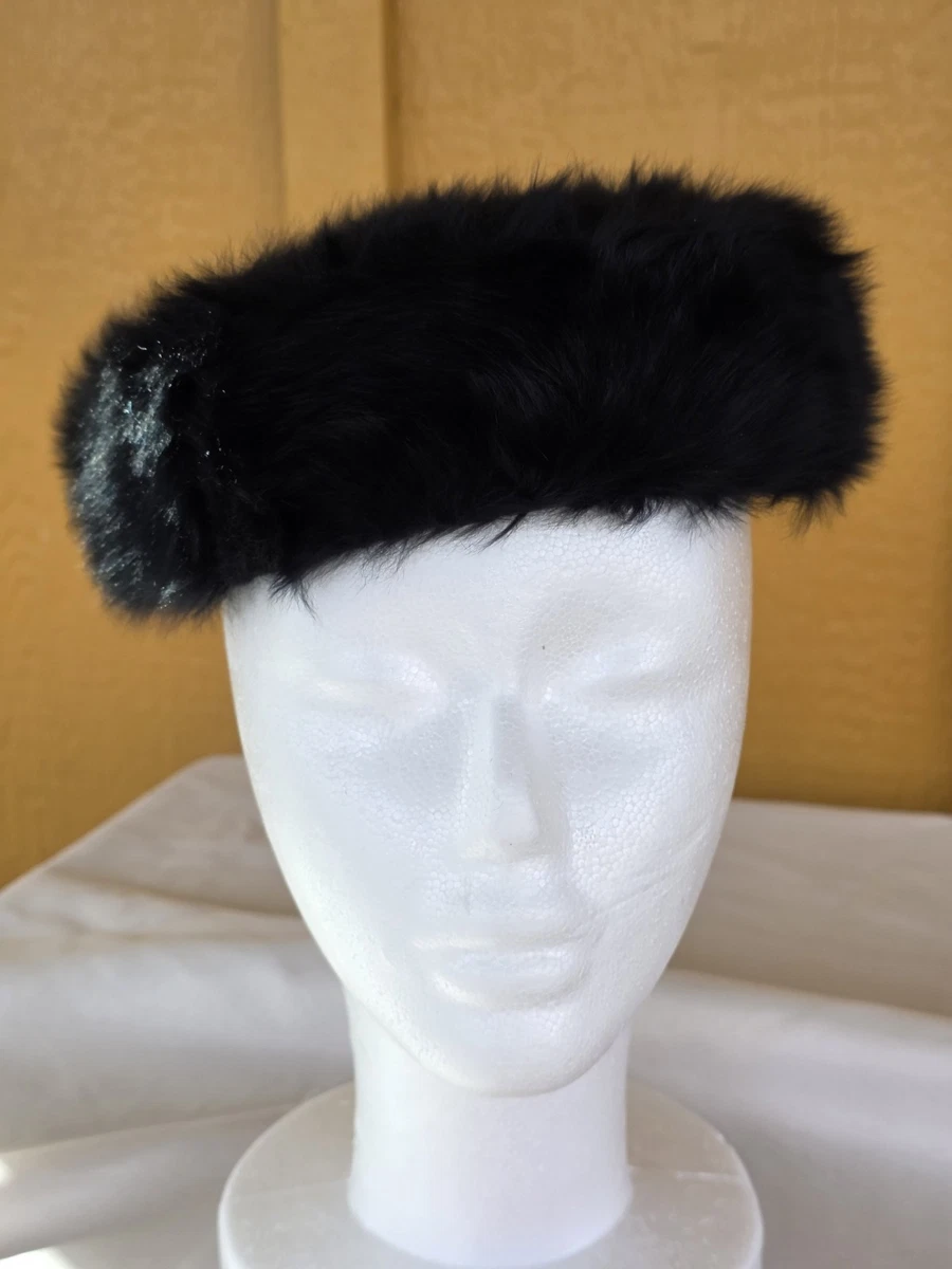 Fur Pillbox Black Vintage Hats for Women for sale | eBay display picture 2