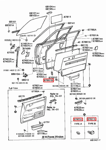 Genuine 4Runner VZN66 VZN61 RN75 RN70 RN66 RN65 RN61 Front Door Trim Clip x5 - Picture 16 of 20