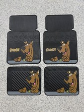 Vintage Scooby-doo Rubber Front Rear Car Floor Mats Scooby 1997 Hanna Barbera